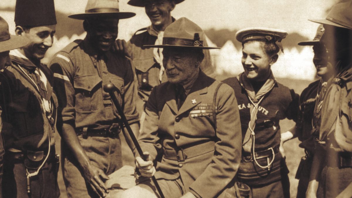 1920, tamin'ny nanendrena an'i Baden Powell ho filohan'ny skotisma manerantany. © WSB Inc / World Scouting