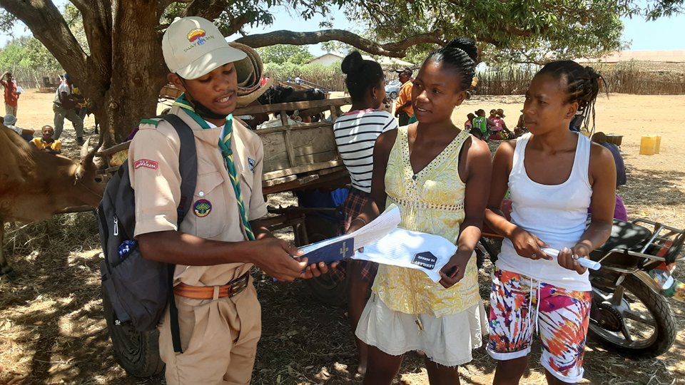 Talily Raike: Les scouts Tily Eto Madagasikara contribuent à prévenir les conflits communautaires dans la région Atsimo Andrefana. Credit photo: Tily eto Madagasikara/Atsimo Andrefana
